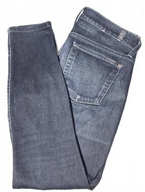 Seven 7 For All Mankind The Skinny Slim Jeans Dark Wash Size 27 L 30